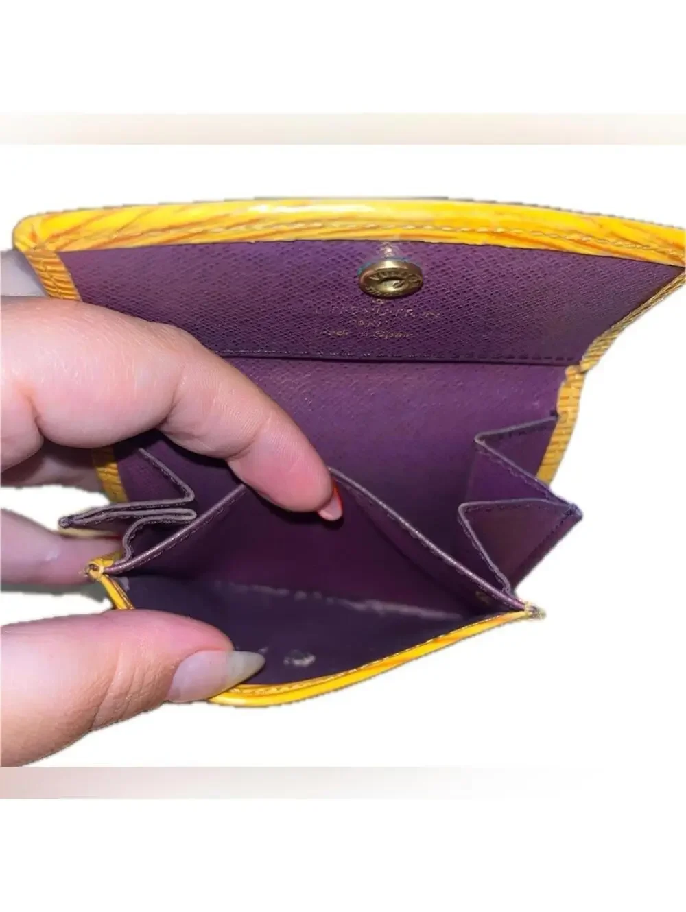 Louis Vuitton Wallet Yellow Epi Leather